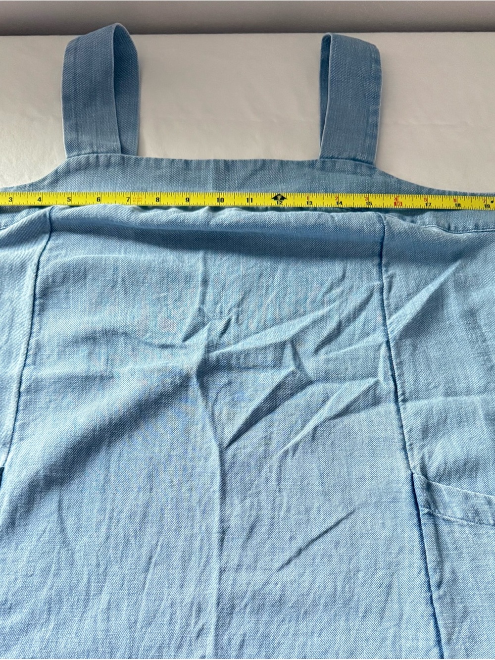 Pure Jill Indigo J Jill 100% Cotton Apron Pinafore Jumper Maxi Dress M - Picture 11 of 14